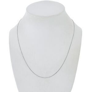 Vintage CP Sterling Silver 925 0.7mm Box Chain Necklace 18.5"